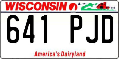 WI license plate 641PJD