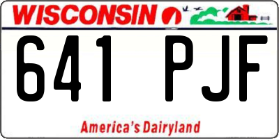 WI license plate 641PJF