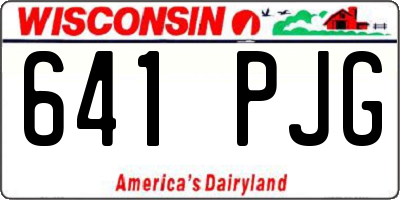WI license plate 641PJG