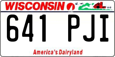 WI license plate 641PJI
