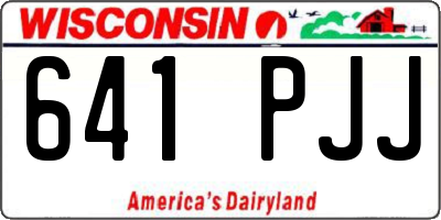 WI license plate 641PJJ