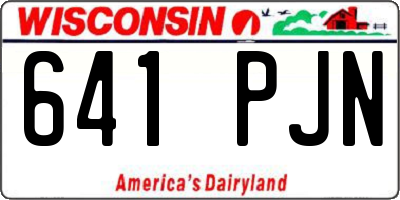 WI license plate 641PJN