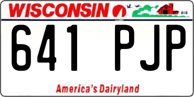 WI license plate 641PJP