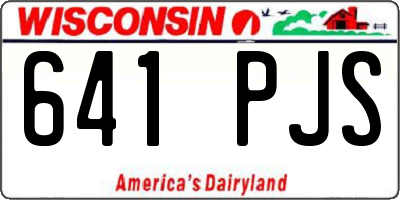 WI license plate 641PJS