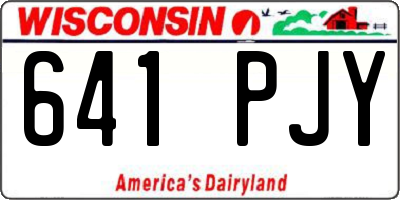 WI license plate 641PJY