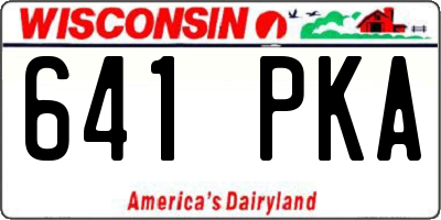WI license plate 641PKA