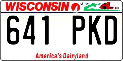 WI license plate 641PKD