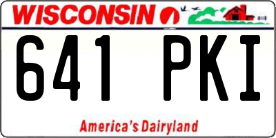 WI license plate 641PKI