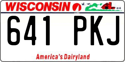WI license plate 641PKJ