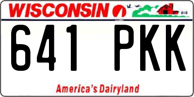 WI license plate 641PKK