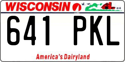 WI license plate 641PKL