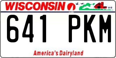 WI license plate 641PKM