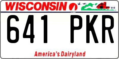 WI license plate 641PKR