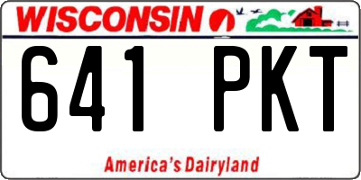 WI license plate 641PKT