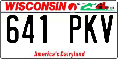 WI license plate 641PKV