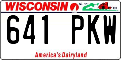 WI license plate 641PKW