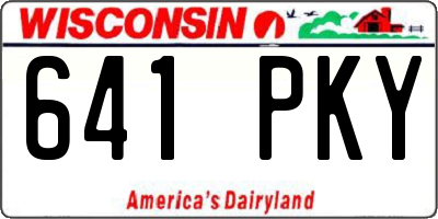 WI license plate 641PKY