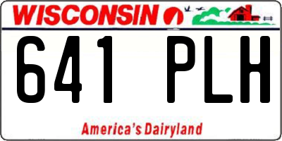 WI license plate 641PLH