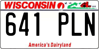 WI license plate 641PLN