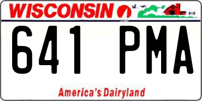 WI license plate 641PMA