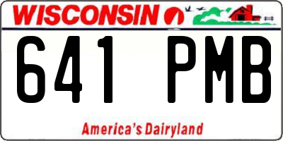 WI license plate 641PMB