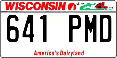 WI license plate 641PMD