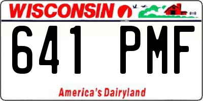 WI license plate 641PMF