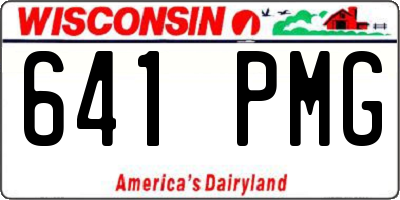 WI license plate 641PMG