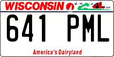 WI license plate 641PML