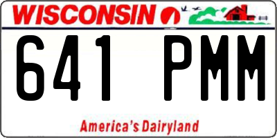 WI license plate 641PMM