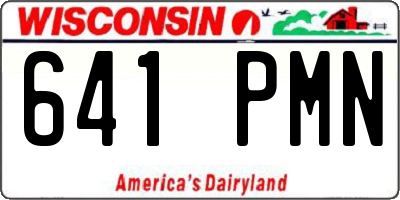 WI license plate 641PMN