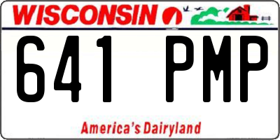 WI license plate 641PMP