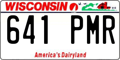 WI license plate 641PMR