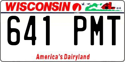 WI license plate 641PMT