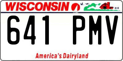 WI license plate 641PMV