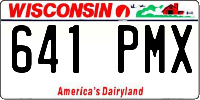 WI license plate 641PMX