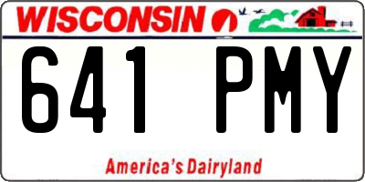 WI license plate 641PMY