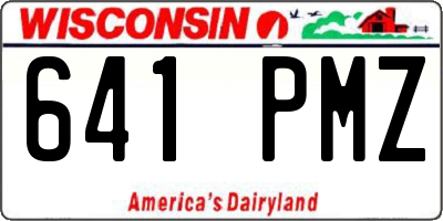 WI license plate 641PMZ
