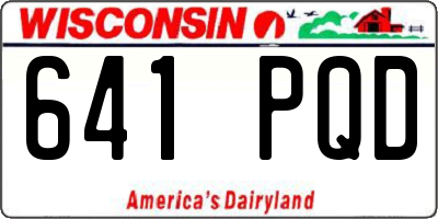 WI license plate 641PQD