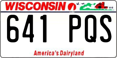 WI license plate 641PQS
