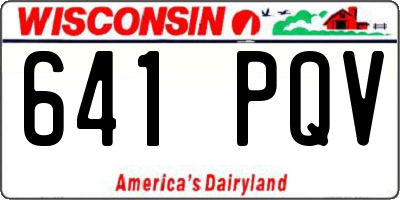 WI license plate 641PQV