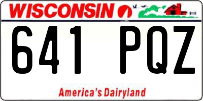 WI license plate 641PQZ