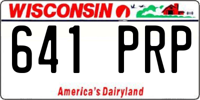 WI license plate 641PRP