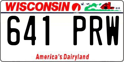 WI license plate 641PRW