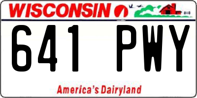 WI license plate 641PWY