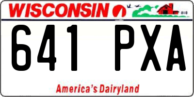 WI license plate 641PXA