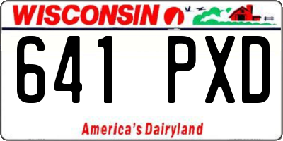 WI license plate 641PXD