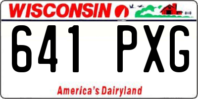 WI license plate 641PXG