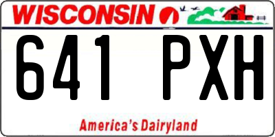 WI license plate 641PXH