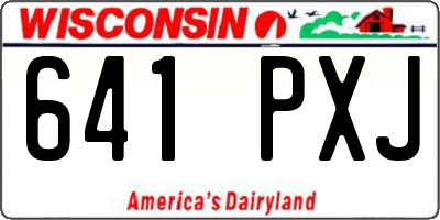 WI license plate 641PXJ